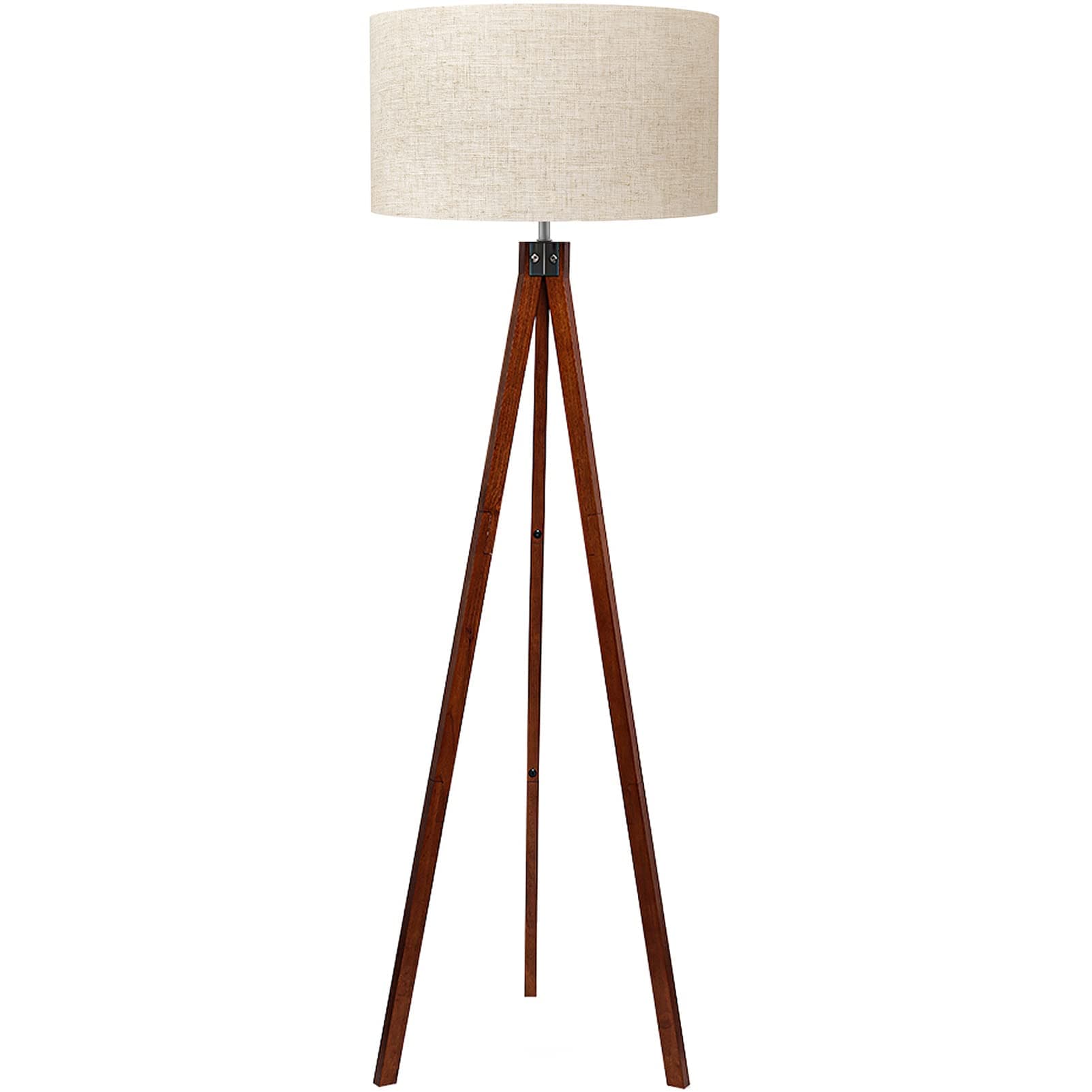 LePower Mid Century Wood Tripod Lamp, Modern Studying Light for Living Room & Office