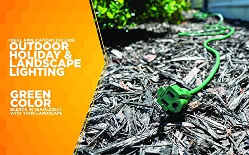 Woods 40ft 16-Gauge Outdoor Extension Cord, SJTW, Green