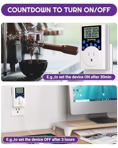 Nearpow Programmable Digital Timer Switch, 15A/1800W, Infinite Cycle