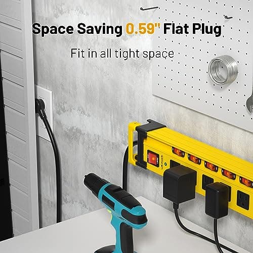 3300J Surge Protector Power Strip, 10 Outlets, Heavy Duty Metal Construction