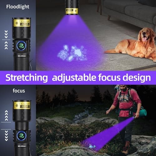 DARKBEAM Rechargeable 395 NM UV Flashlight, Waterproof for Leak Detection & UV Resin Curing
