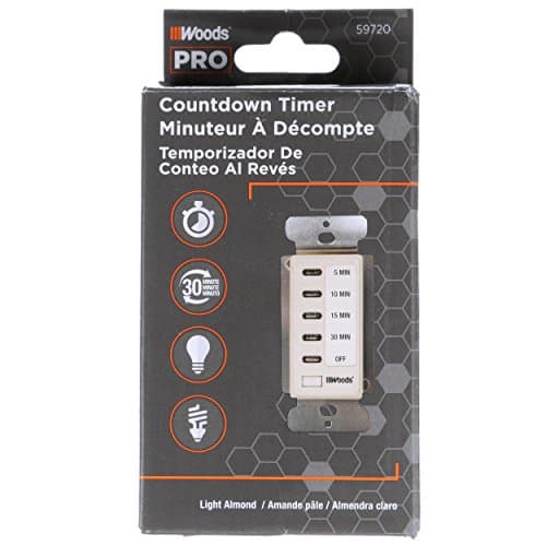 Compact 30-Minute Digital Countdown Timer for Light Almond Walls