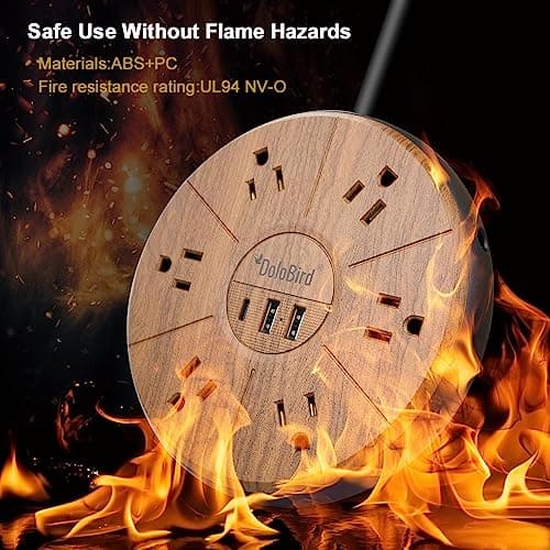 High-Power 6-Outlet Surge Protector with USB-C PD, Fast Charging & Circuit Breaker Safeguard