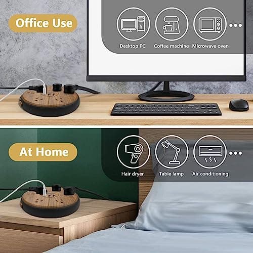 High-Power 6-Outlet Surge Protector with USB-C PD, Fast Charging & Circuit Breaker Safeguard
