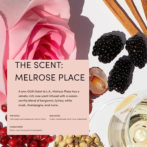 OUAI Melrose Place Travel Perfume for Women - Fresh Floral with Notes of Bergamot & Rose (.34 Oz)