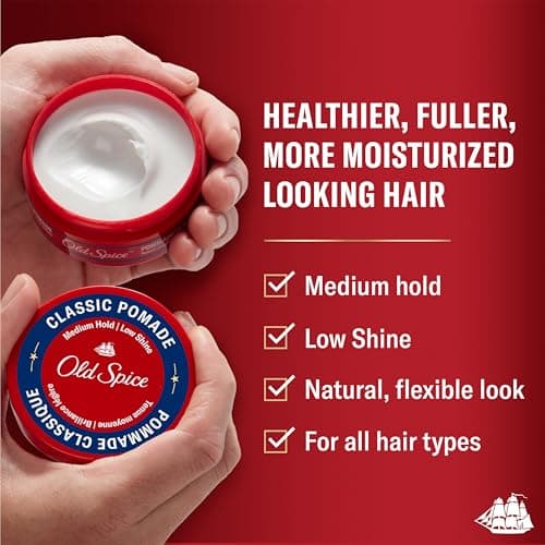 Old Spice Classic Pomade for Men, Medium Hold, 2.22 oz