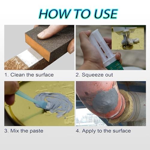 Heavy Duty Metal Repair Glue, Epoxy Weld for Metal Holes, 1.76 oz