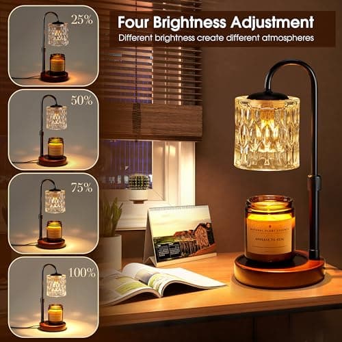 Briever Dimmable Candle Warmer Lamp with Timer for Jar Candles