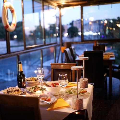 LED Cordless Table Lamp Set, Portable 5000mAh Rechargeable, 3 Color Dimming, Outdoor/Indoor