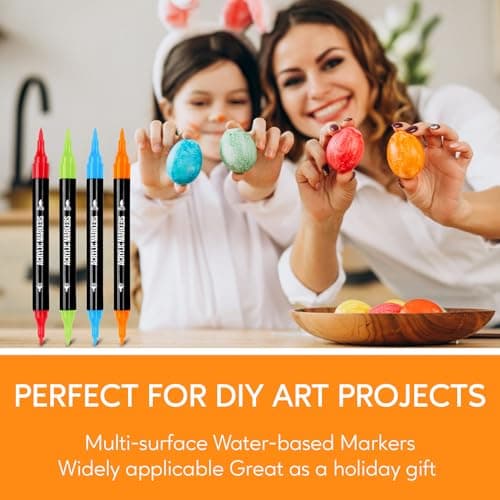 72 Color Acrylic Paint Markers for Artistic Crafts