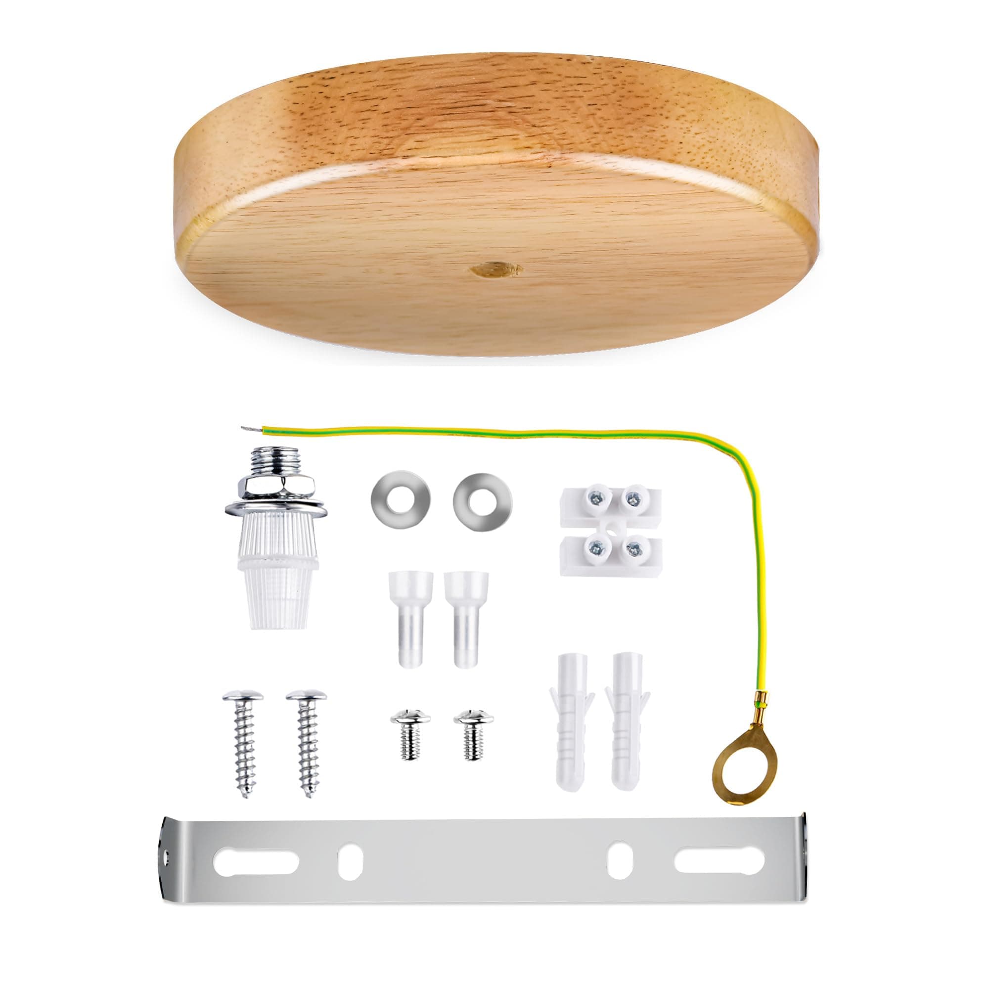 Arturesthome Natural Wood Ceiling Canopy Kit for Pendant Lights