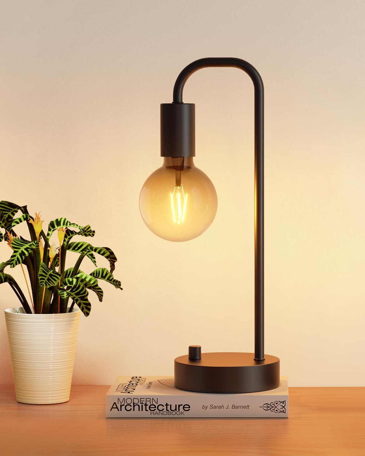 ONEWISH Fully Dimmable Warm Bedside Lamps for Kids Reading (2700K Bulb Included)