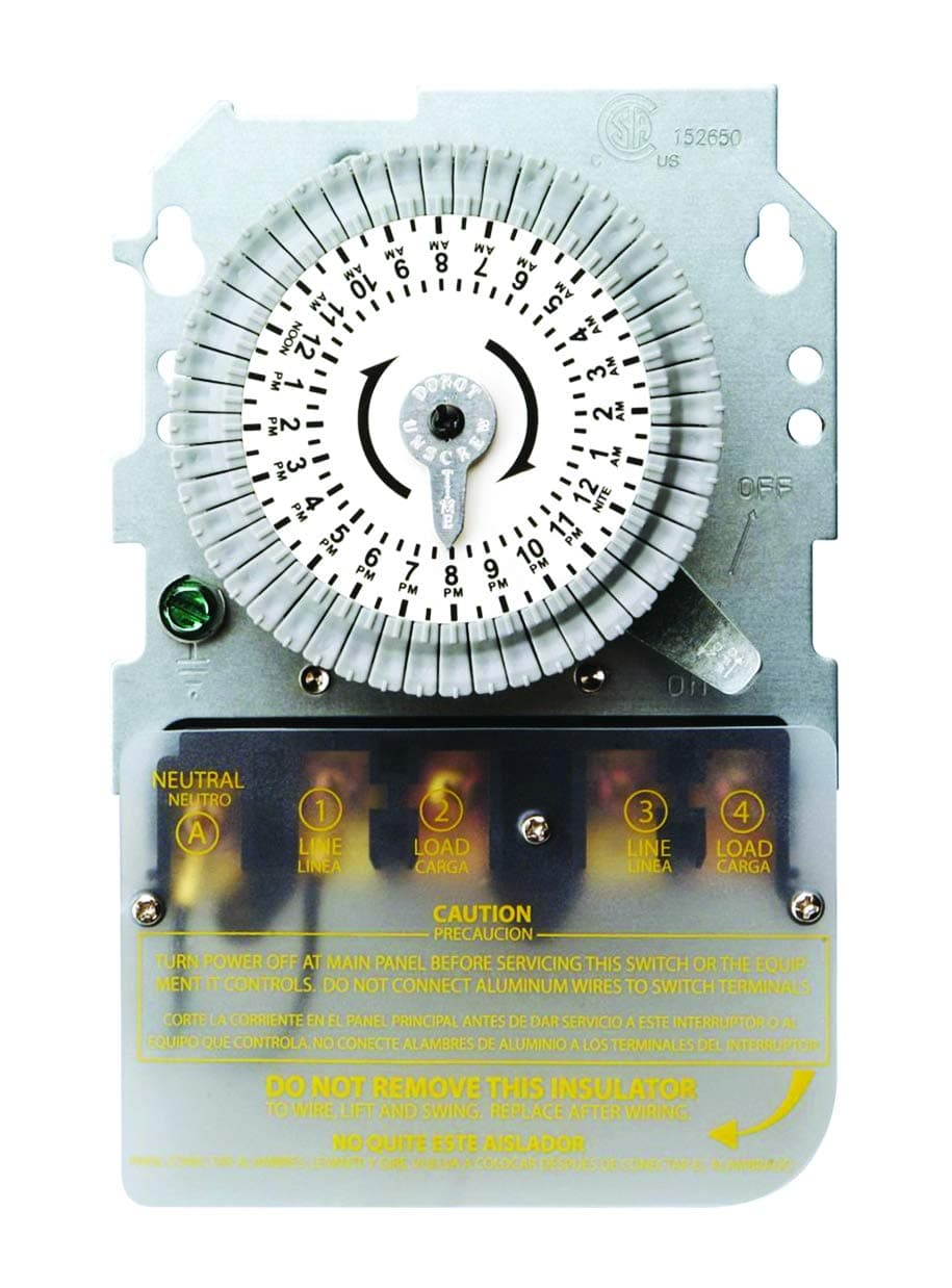 Simplified Product Title: 
Indoor 24-Hour Heavy Duty Mechanical Time Switch, 208/277V 40A DPST, White