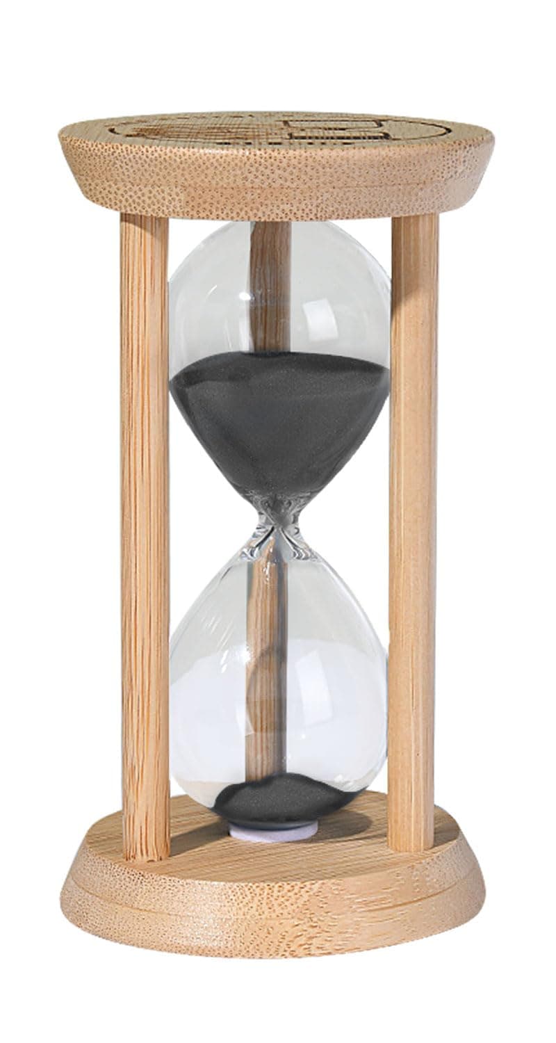 2-Minute SuLiao Wooden Sand Timer, Bamboo Hourglass for Home Office Decor