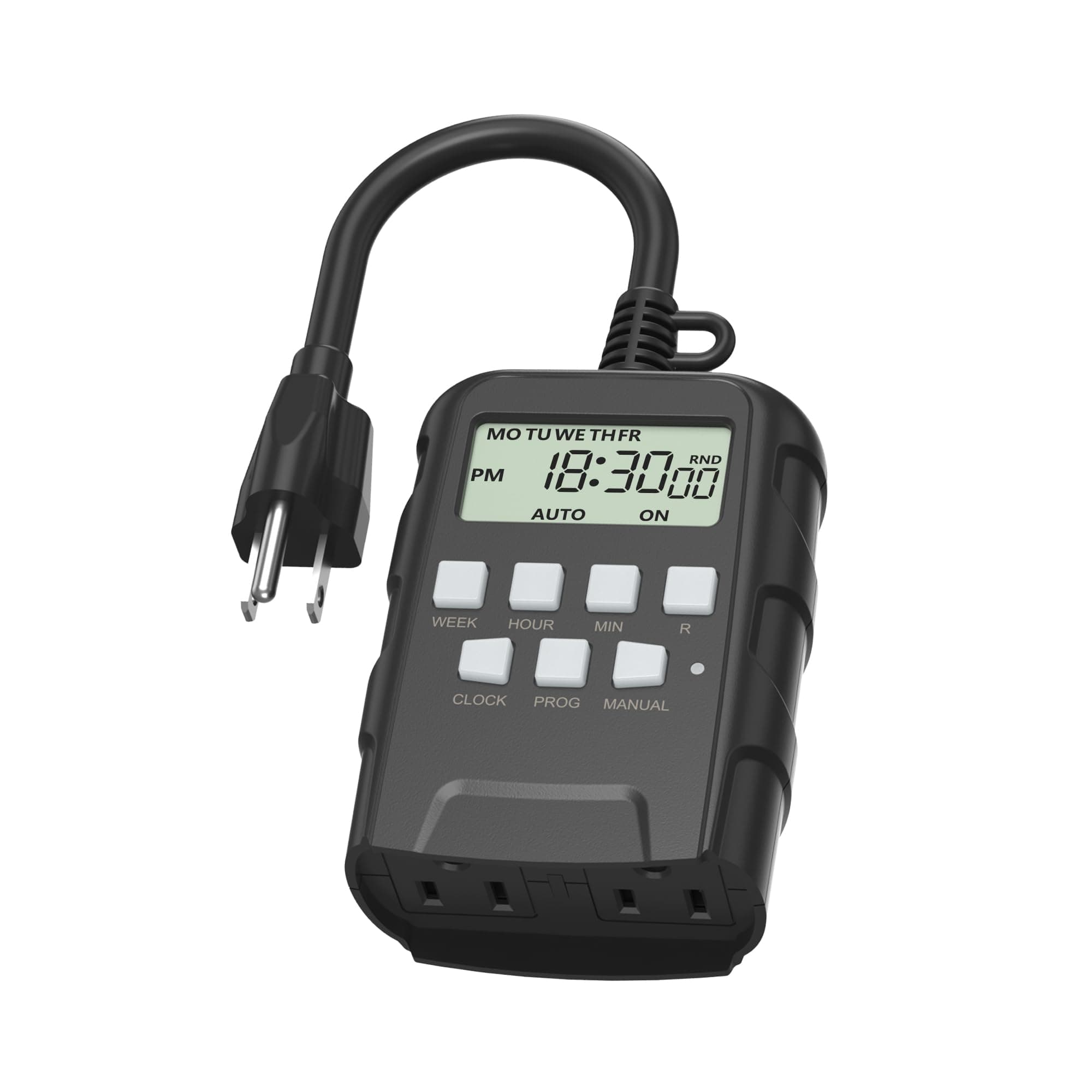 BN-LINK 7-Day Outdoor Heavy-Duty Digital Timer, 1875W ETL Listed