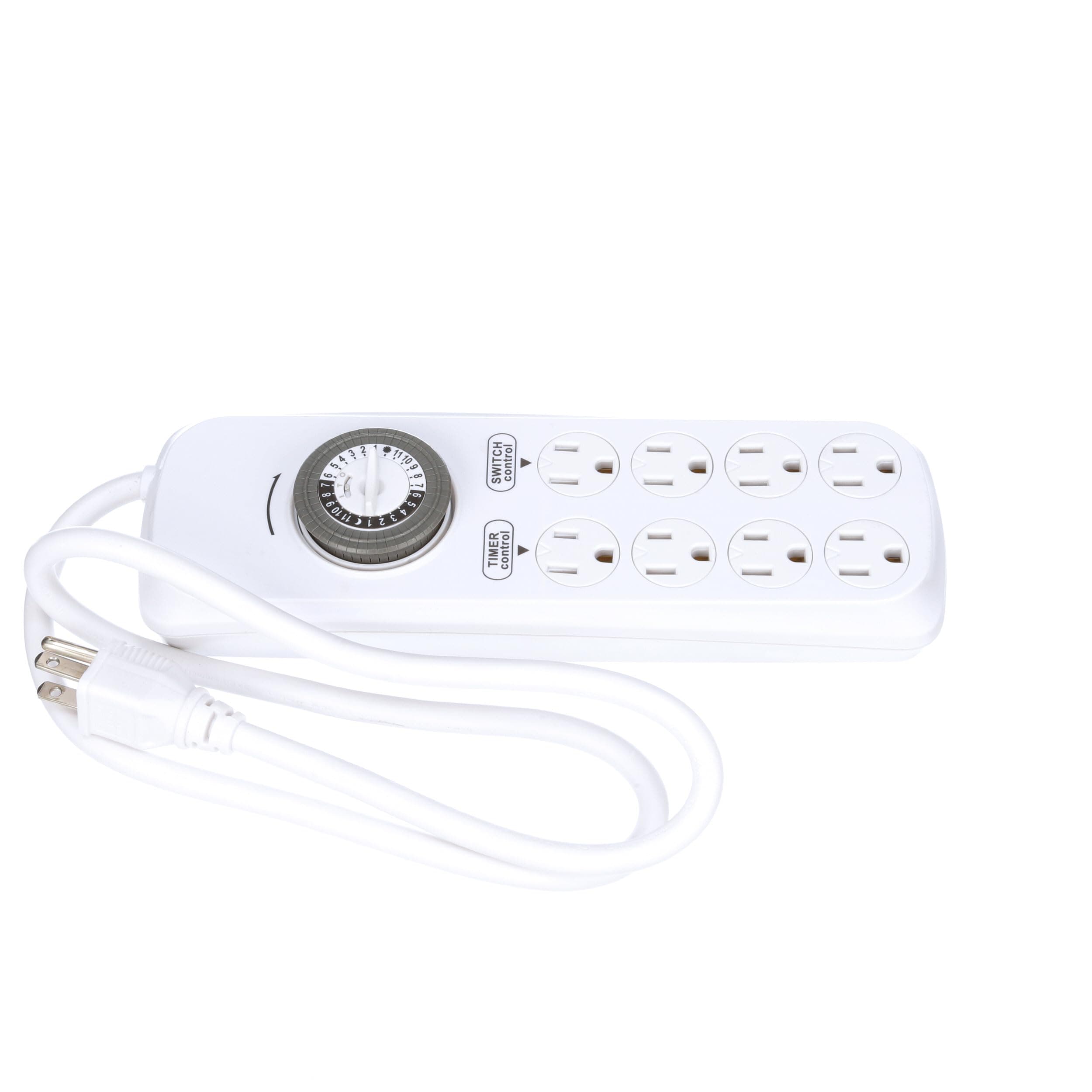 Woods 22575WD Mechanical Timer Power Strip - 8 Grounded Outlets