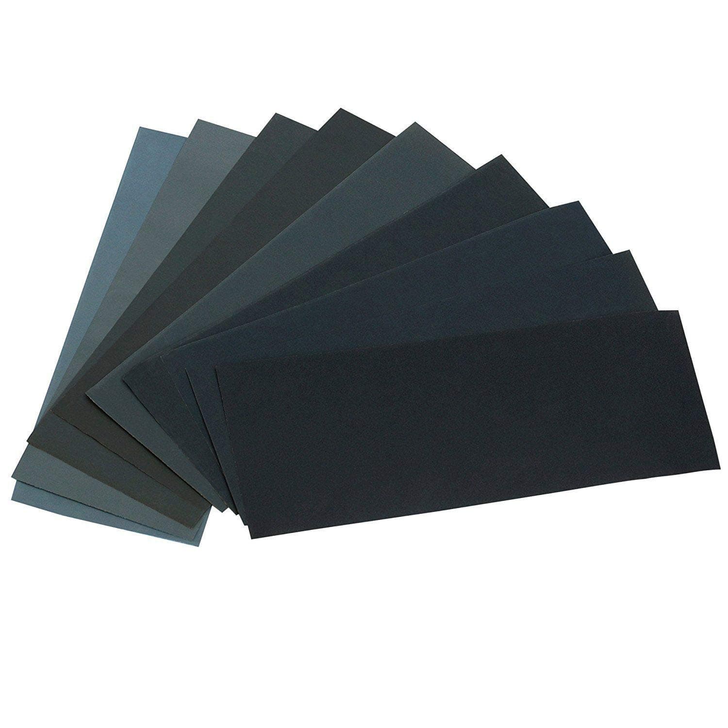 24pcs Assorted Grit Sandpaper Variety Pack for Wood Metal, 12 Grits Wet/Dry Sanding 120-3000 Grit