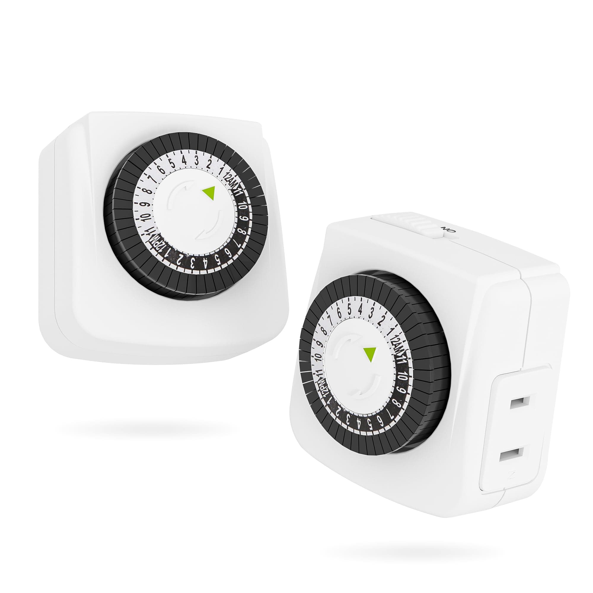 BN-LINK 24-Hour Mini Lamp Timers 2 Pack for Fish Tank Fans LED Lights