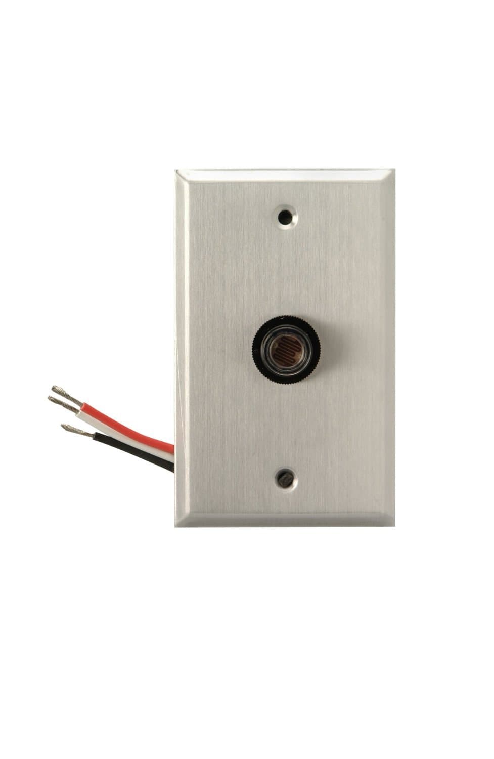 Woods 59409WD Outdoor Hardwired Post Light Control & Plate, Silver