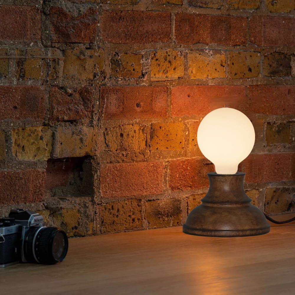 LUXON Dimmable Minimalist Wood Desk Lamp for Home, Dorm, Office