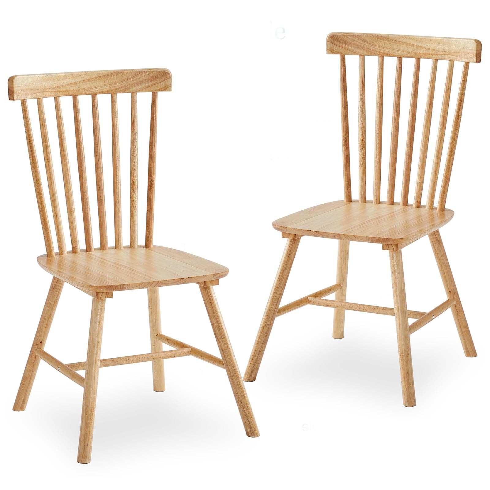 Solid Wood Windsor Dining & Kitchen Chairs (Set of 2)