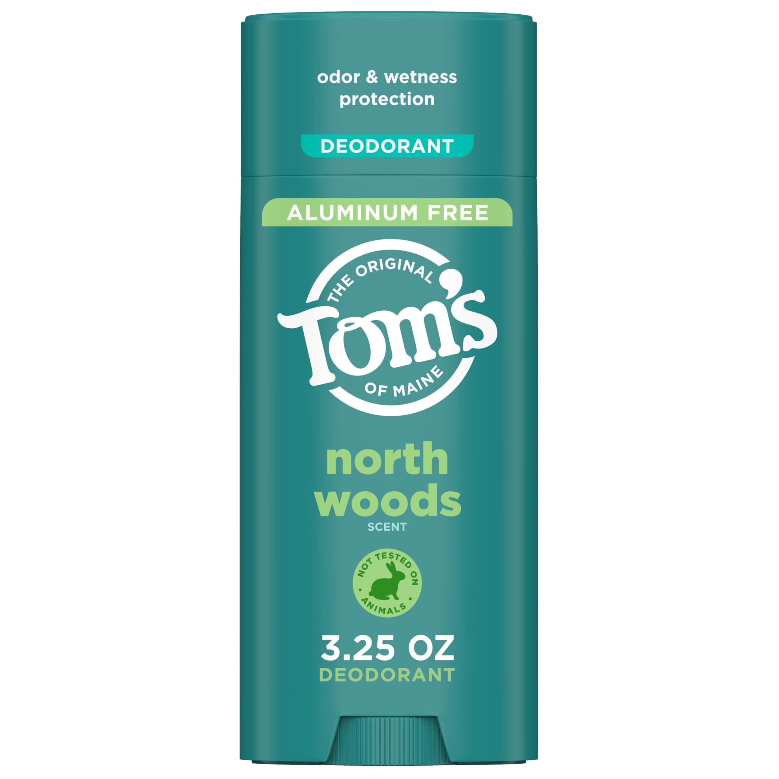 Tom’s of Maine Aluminum-Free Natural Deodorant 3.25 oz | Goes on Clear | Odor & Wetness Protection