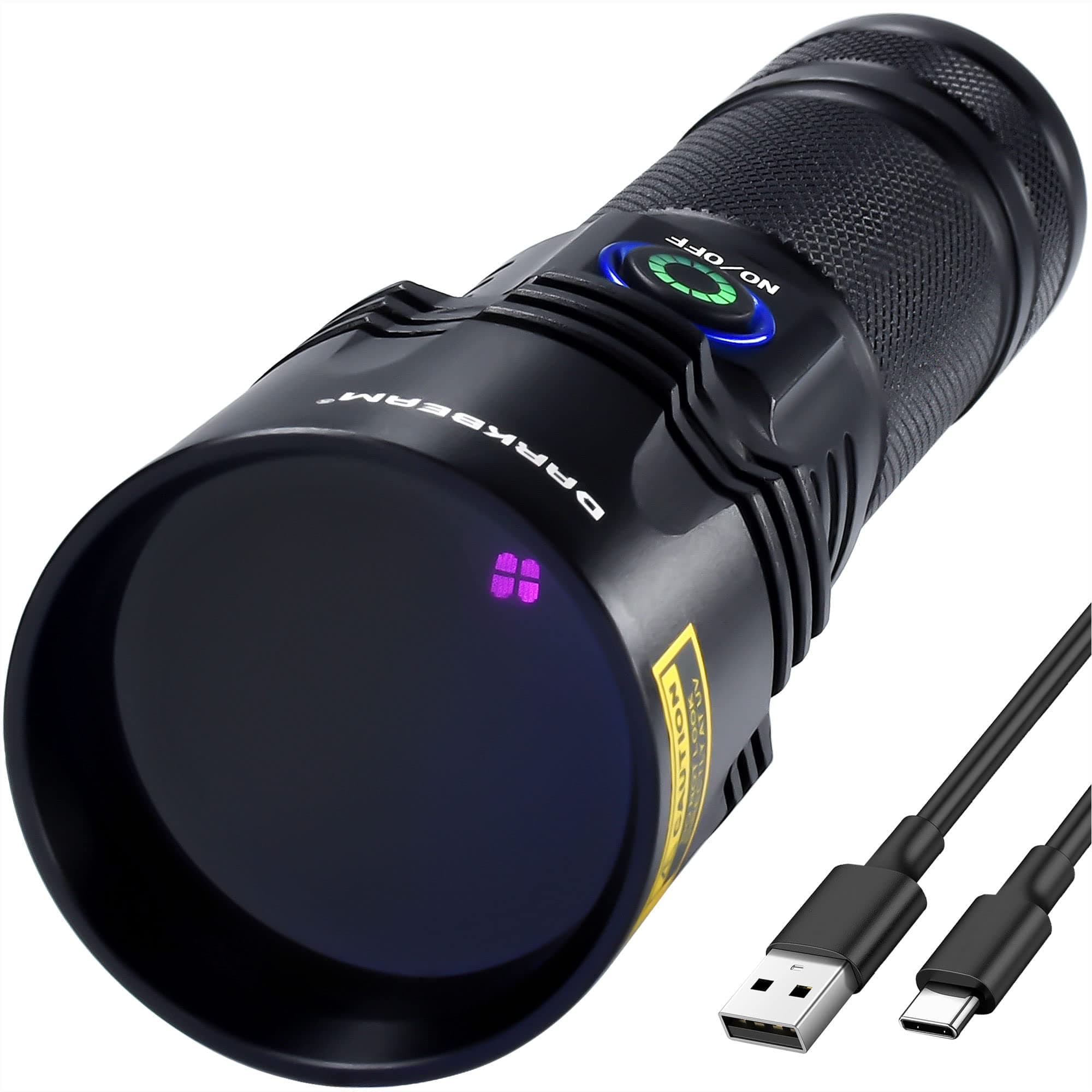 DARKBEAM USB-C Rechargeable 365nm Black Light Flashlight for Fluorescent Detection