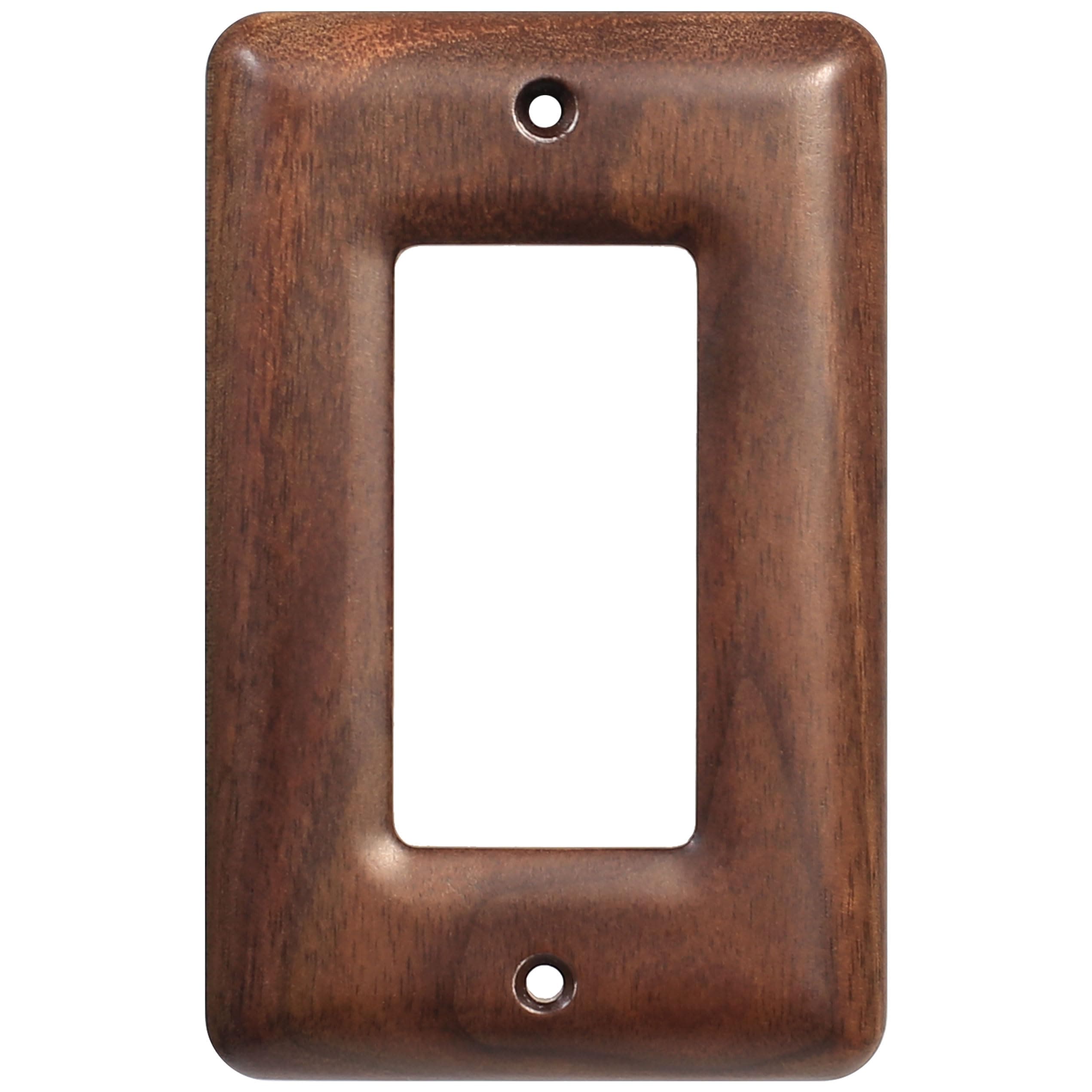 Stylish North American Walnut Switchplates for Modern Décor