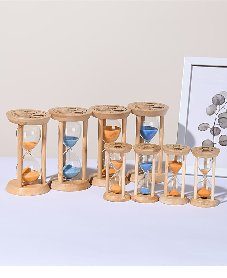 Bamboo 1 Minute Mini Sand Timer for Toothbrushing & Games（Blue） — Blue