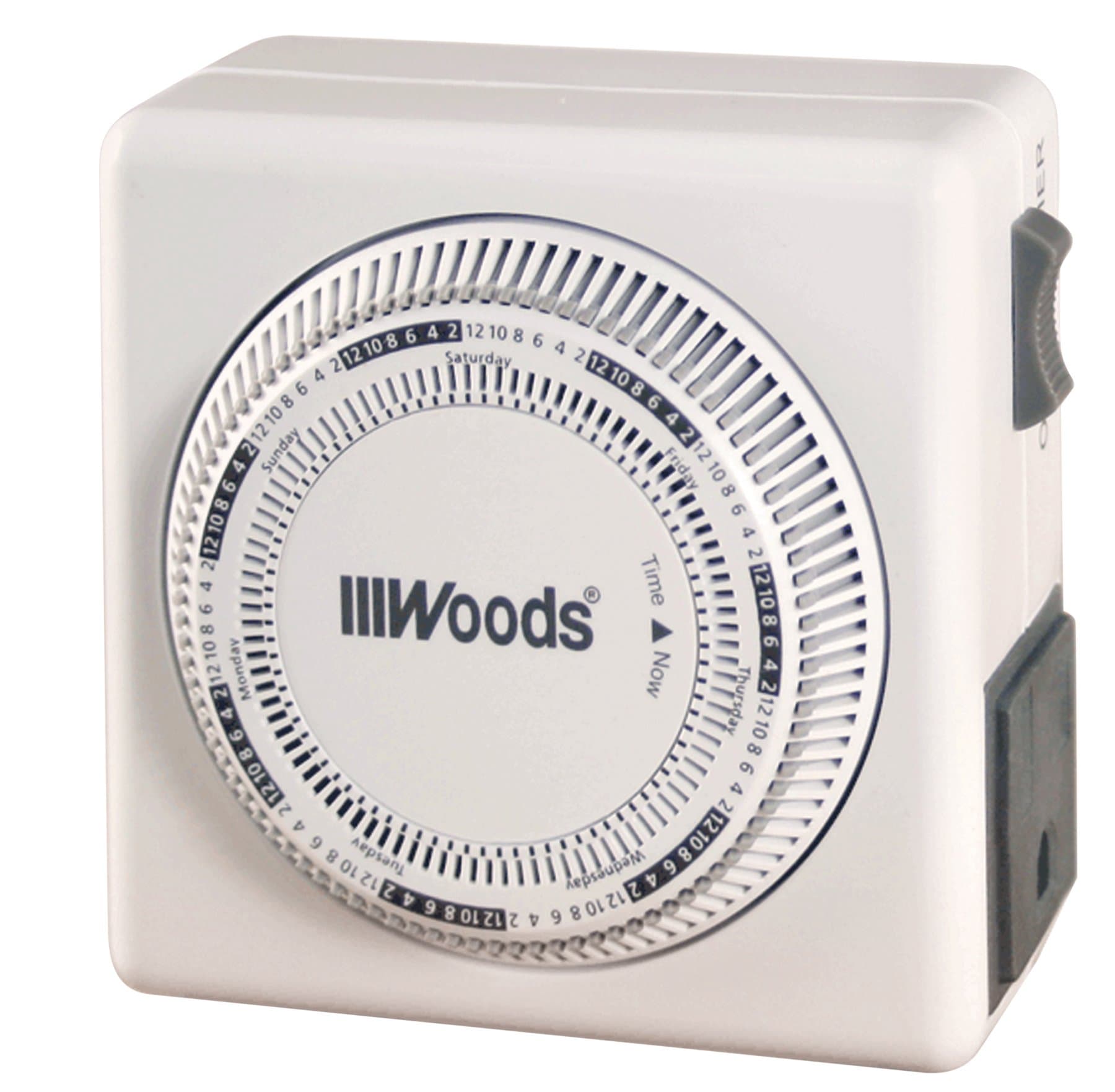 Woods 59201 Lamp Timer, Weekly Repeat with Grounded Outlet