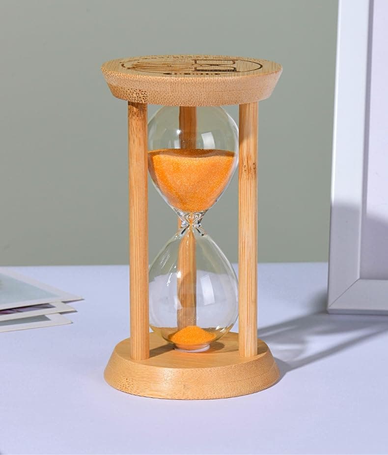 Gold Unbreakable 1-Minute Bamboo Sand Timer