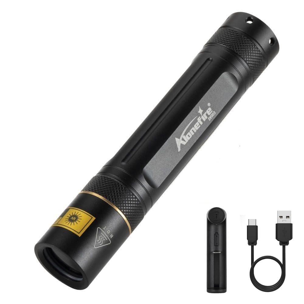 ALONEFIRE SV003 10W 365nm UV Flashlight for Pet Urine Detection & More Black Light