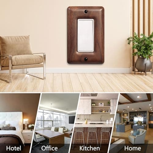 Stylish North American Walnut Switchplates for Modern Décor
