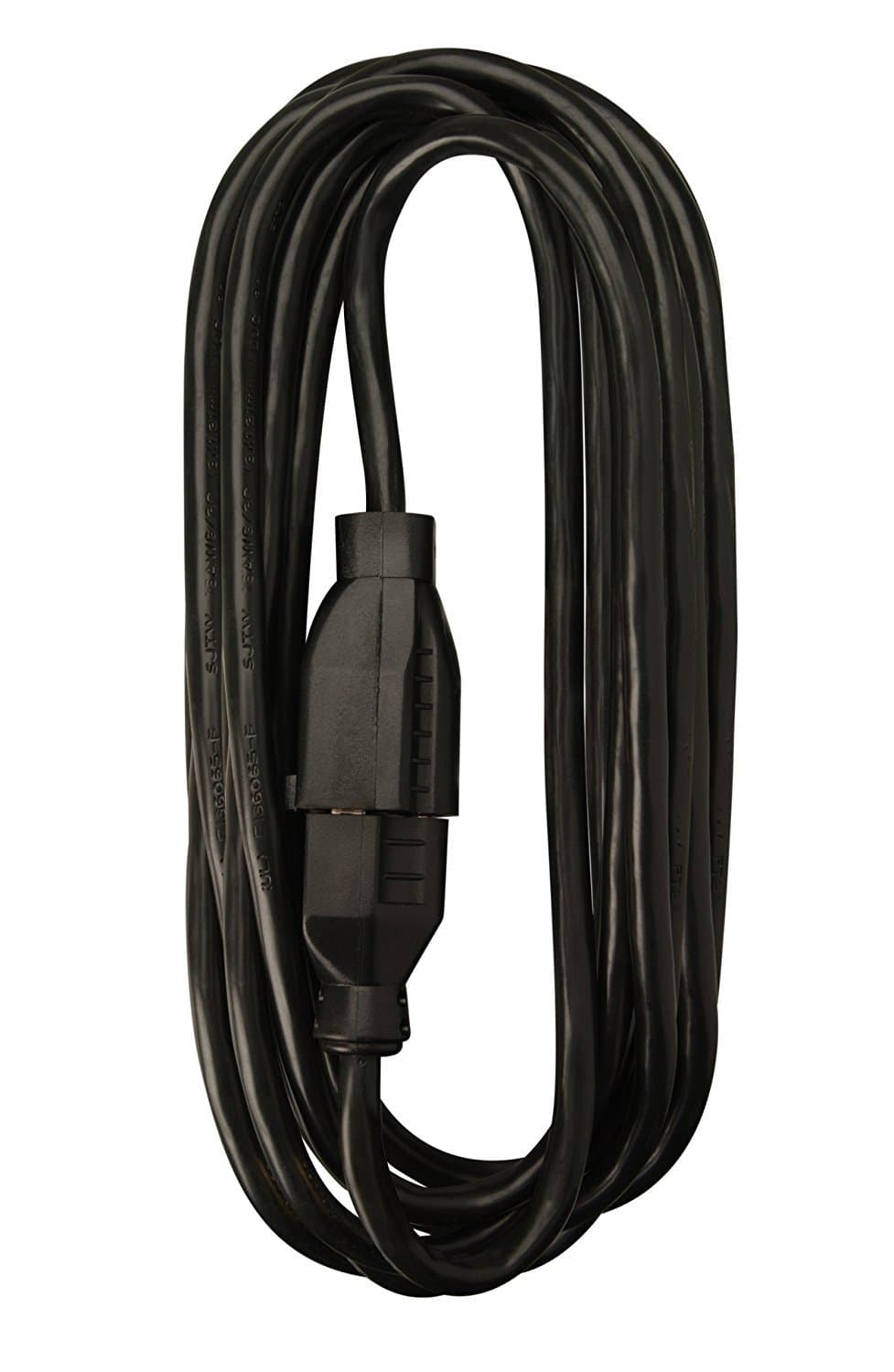 Woods 25Ft 16 Gauge SJTW Black Office Extension Cord
