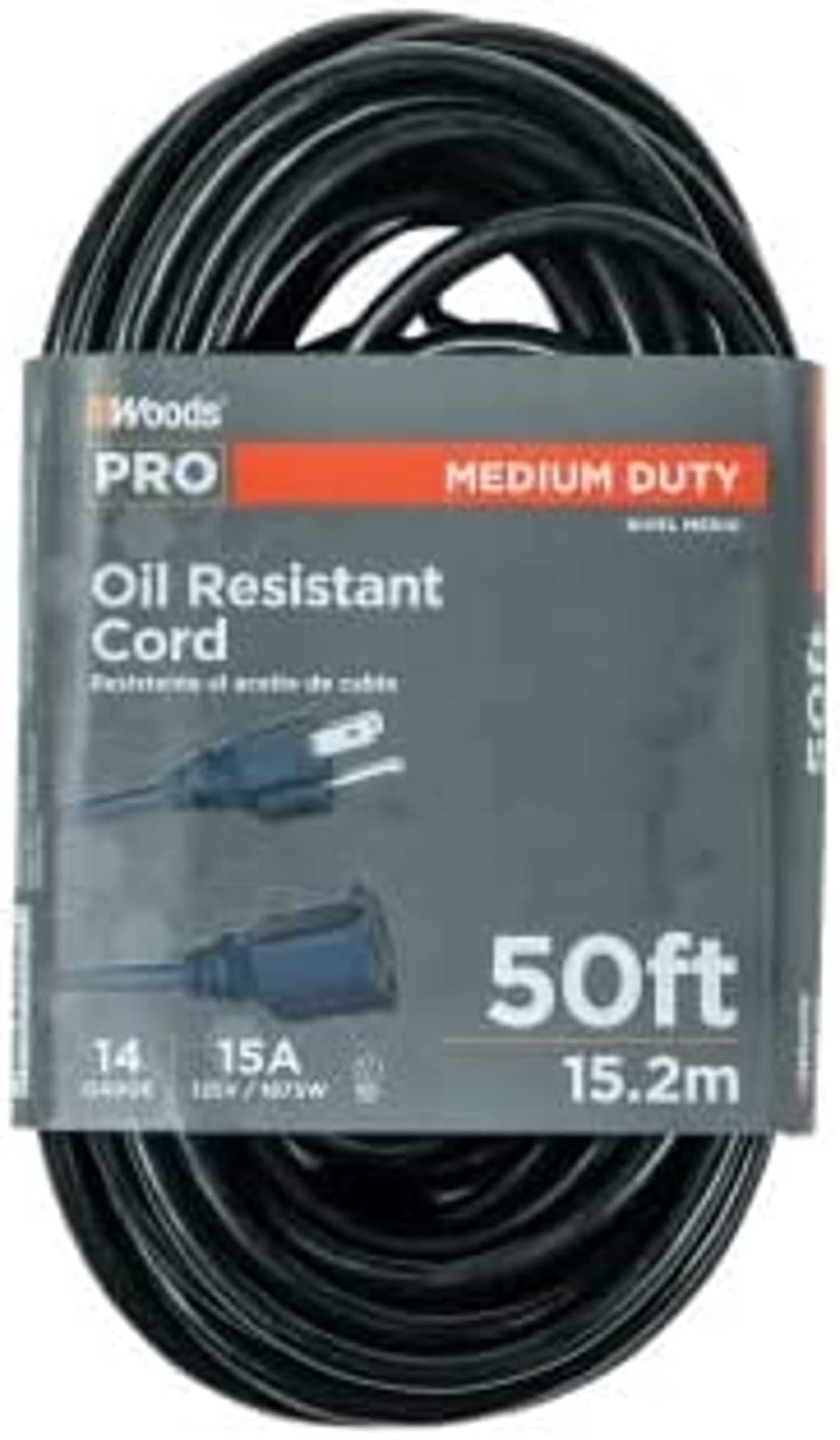 Heavy Duty 50-Foot Outdoor Extension Cord for Agriculture with Oil Resistant Jacket