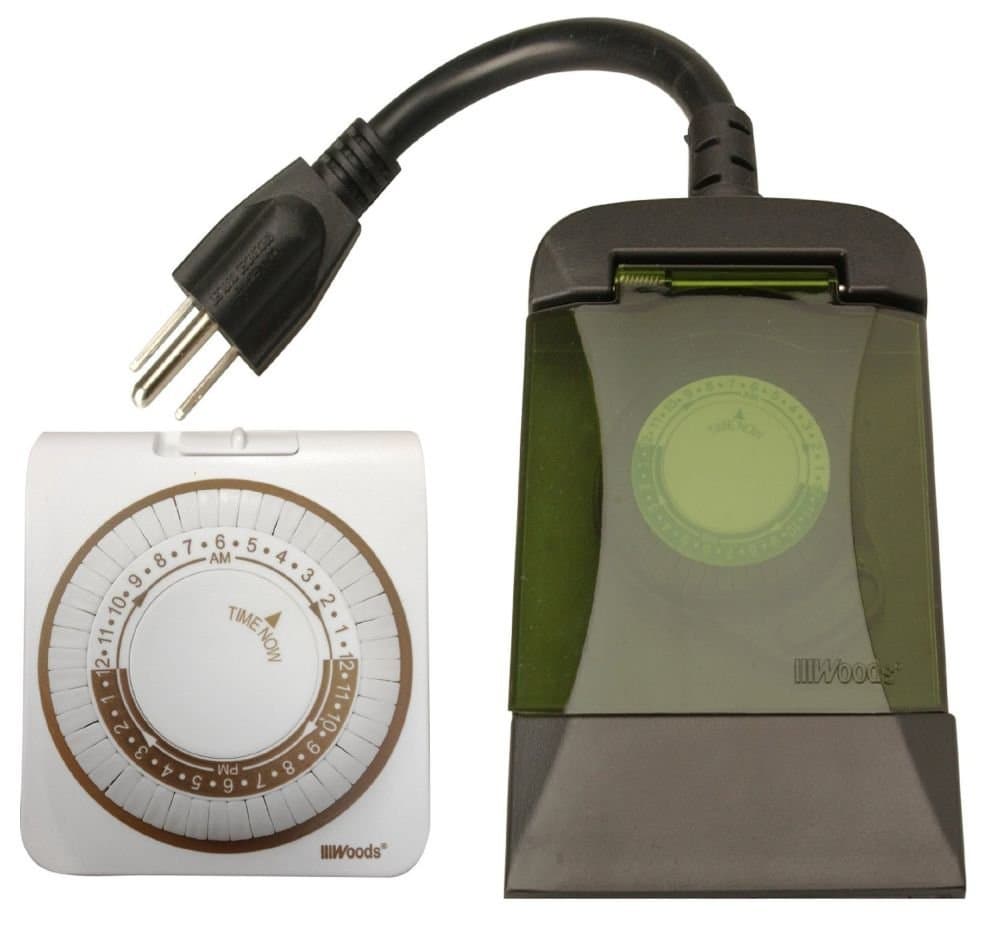 Mechanical Timer Combo, 2 Pack, 1 Polarized and 2 Grounded Outlets