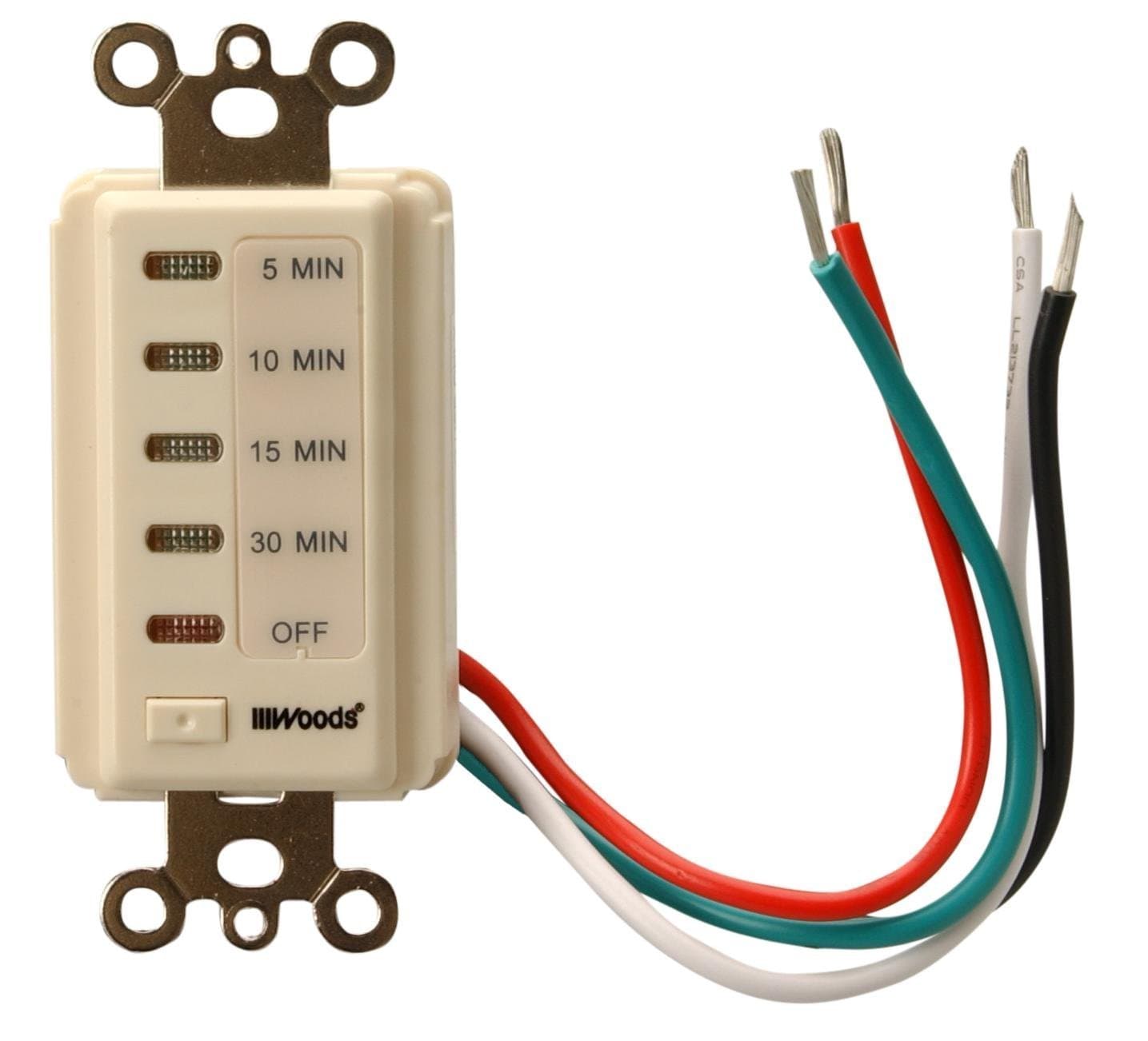 Compact 30-Minute Digital Countdown Timer for Light Almond Walls