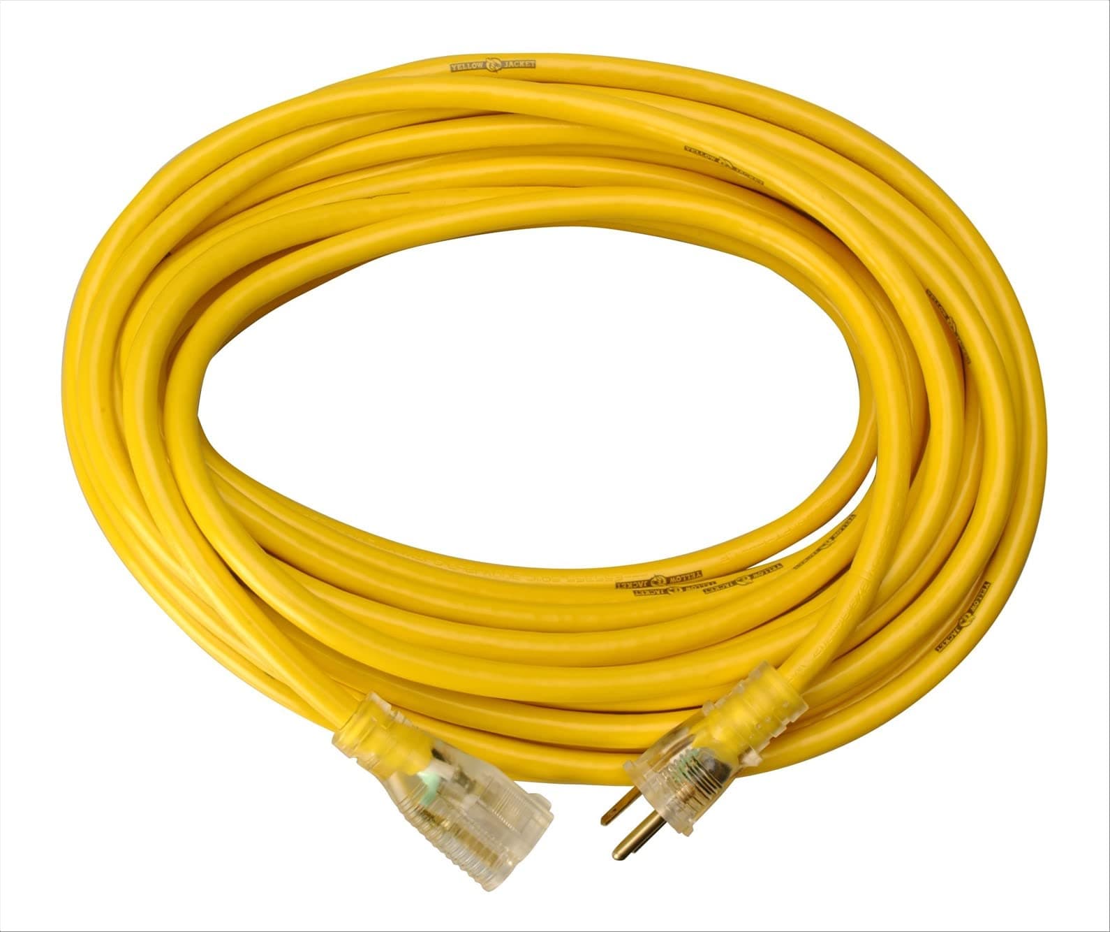 Yellow Jacket Heavy Duty 25Ft 12 Gauge Weather Resistant Extension Cord