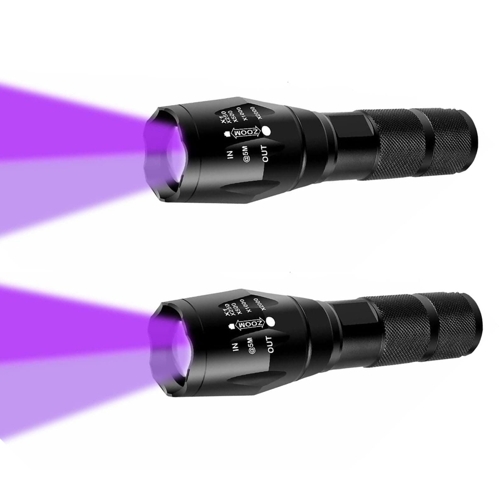 365nm & 395nm UV Flashlight Wood's Lamp Black Light for Pet Stains & Scorpion Detection LED Torch