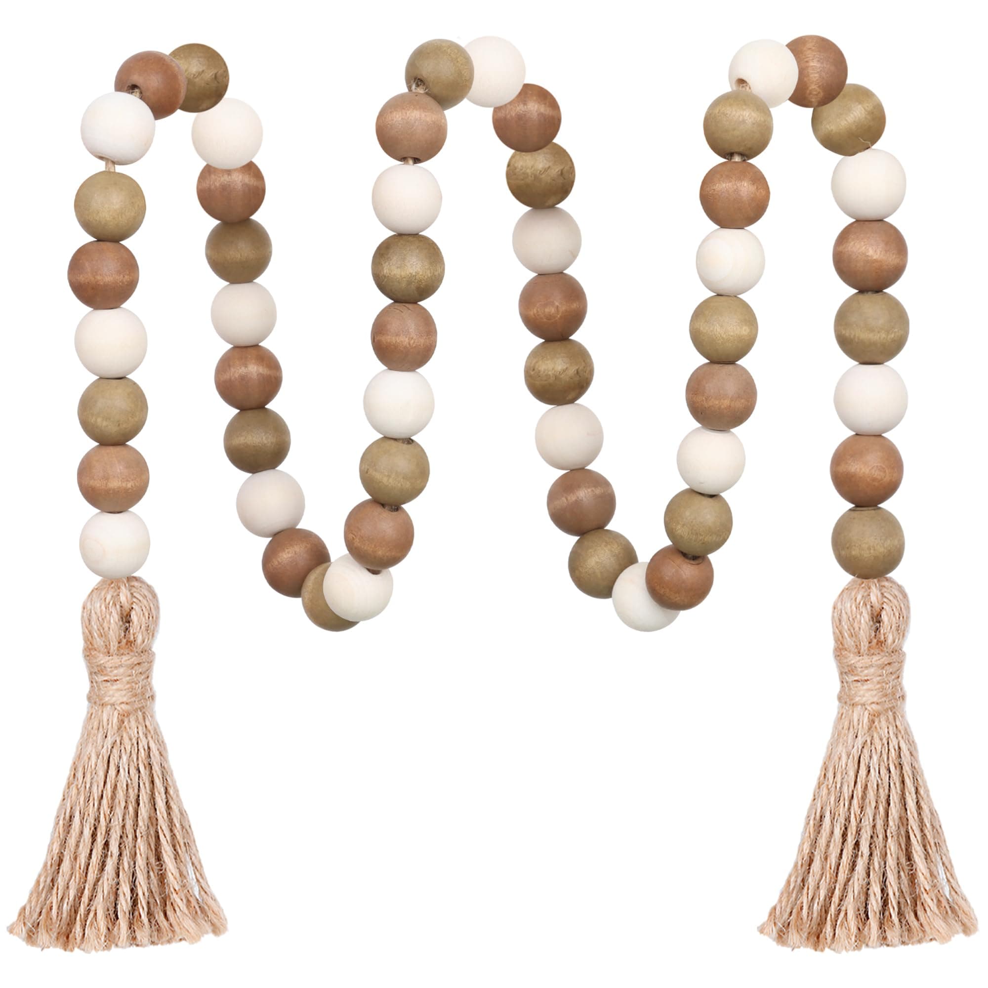Farmhouse Beads with Tassels for Tiered Tray Decor