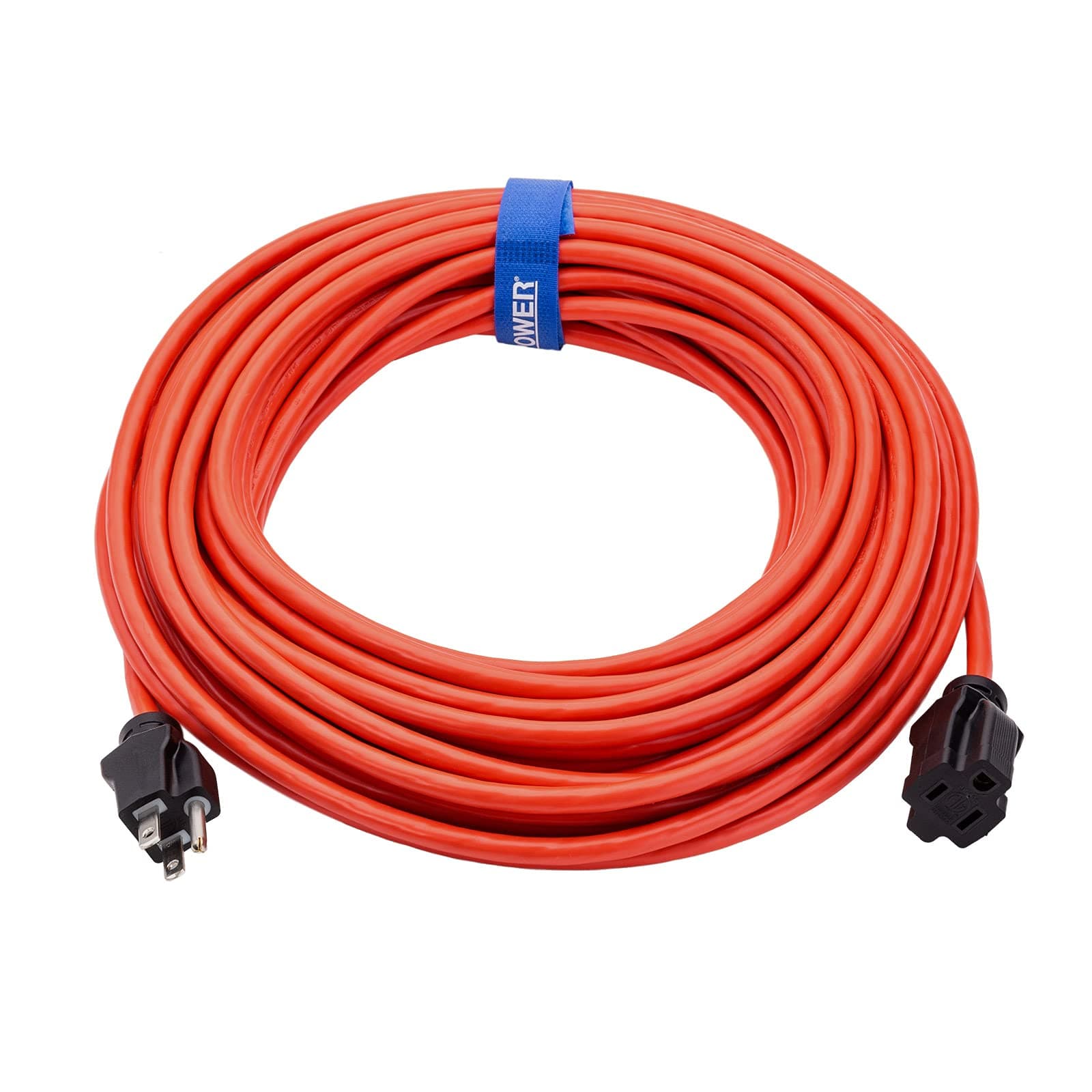 Clear Power 50 ft Water & Weather Resistant Outdoor Extension Cord, Flame Retardant, Lawn & Garden, DCOC-0117-DC