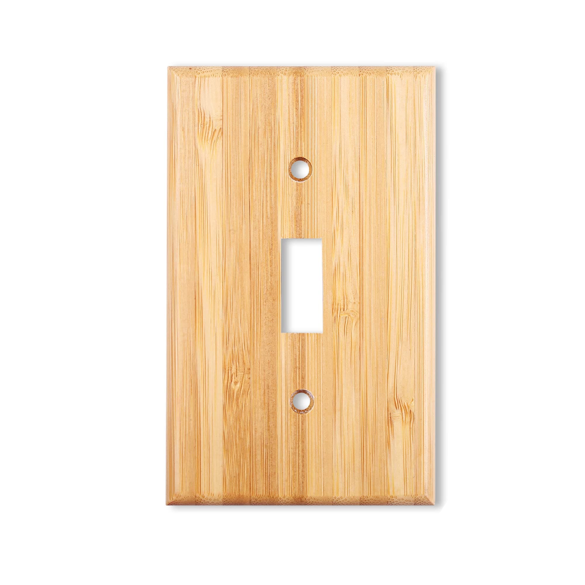Solid Bamboo Single Toggle Light Switch Plate, 4.5" x 2.76" Home Decor