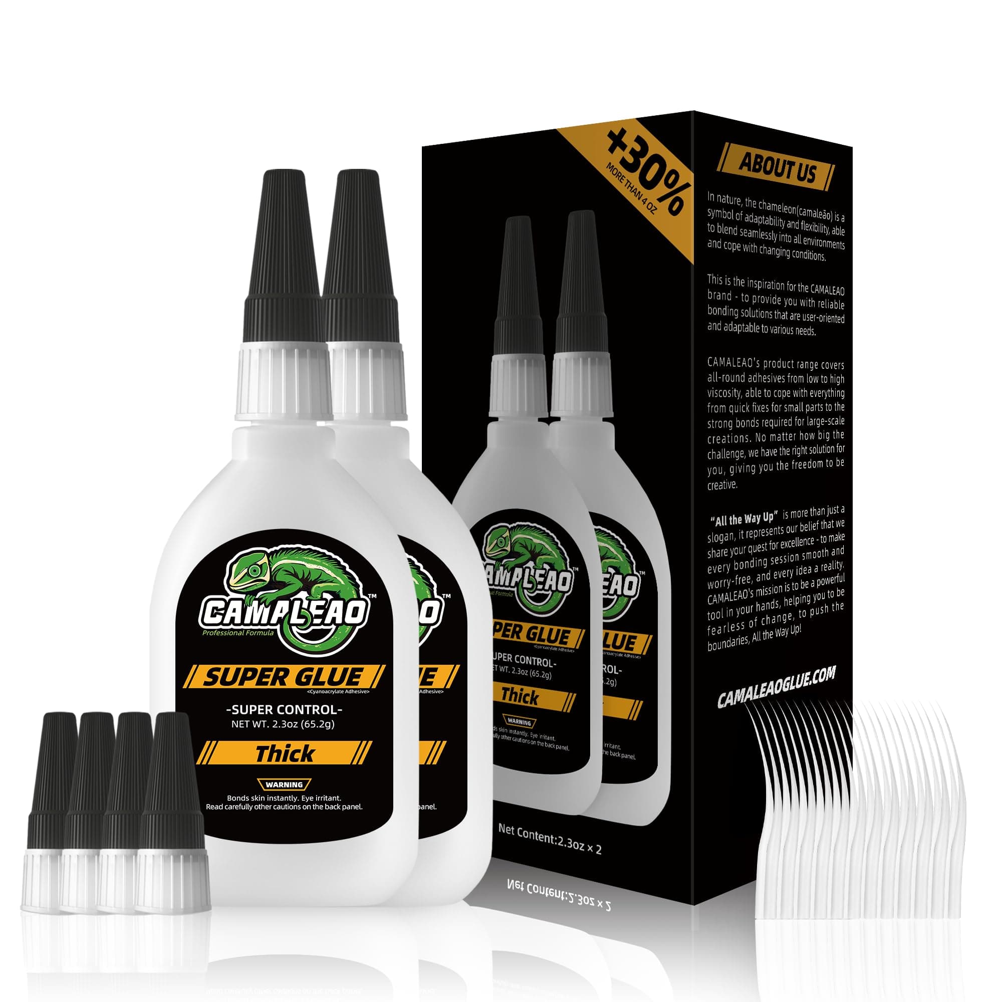 High-Strength 2610 PSI Super Glue, 4.6 oz, Extra Caps & Microtips