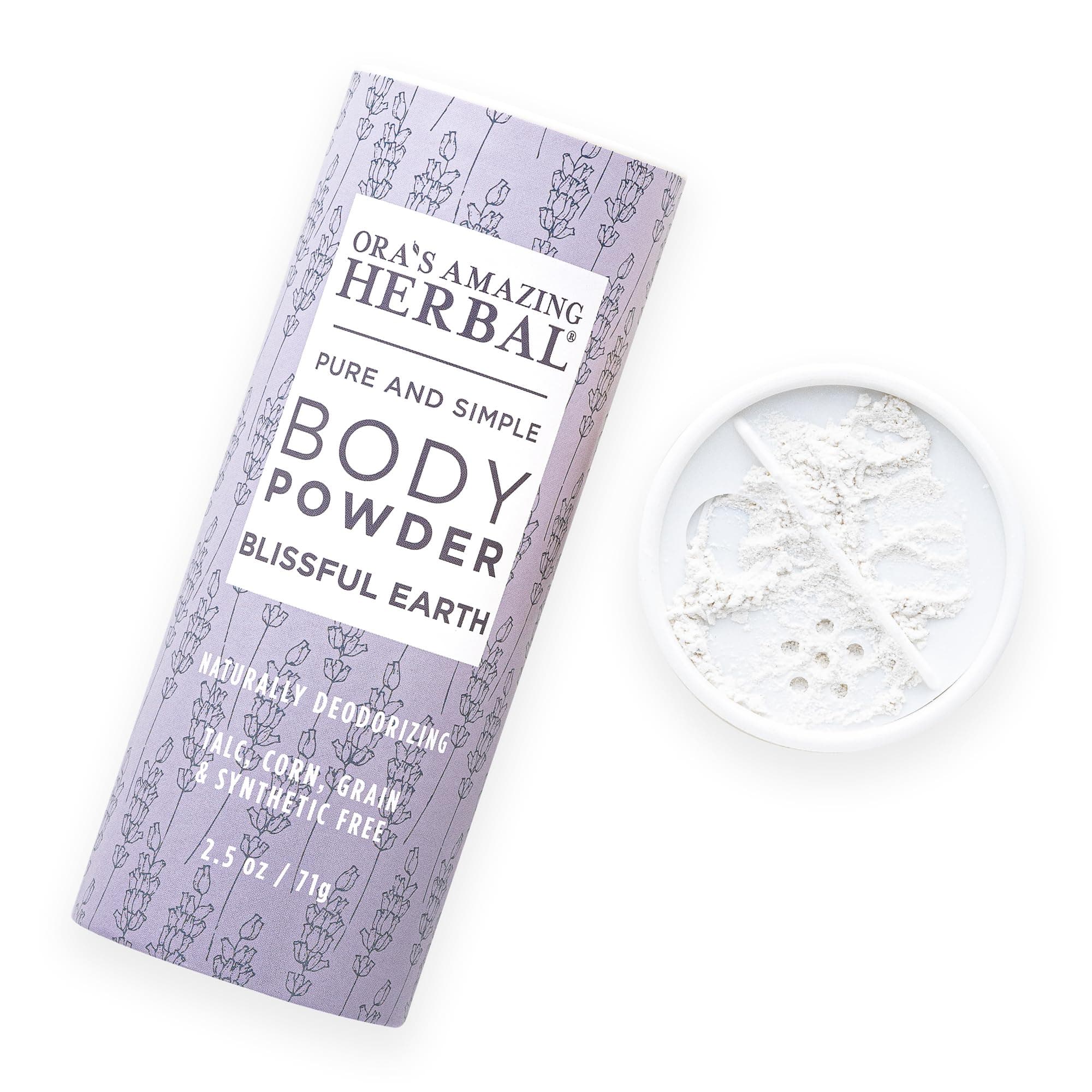 Talc Free Body Powder, Grounding Scent, Lavender & Vetiver, 2.5 oz