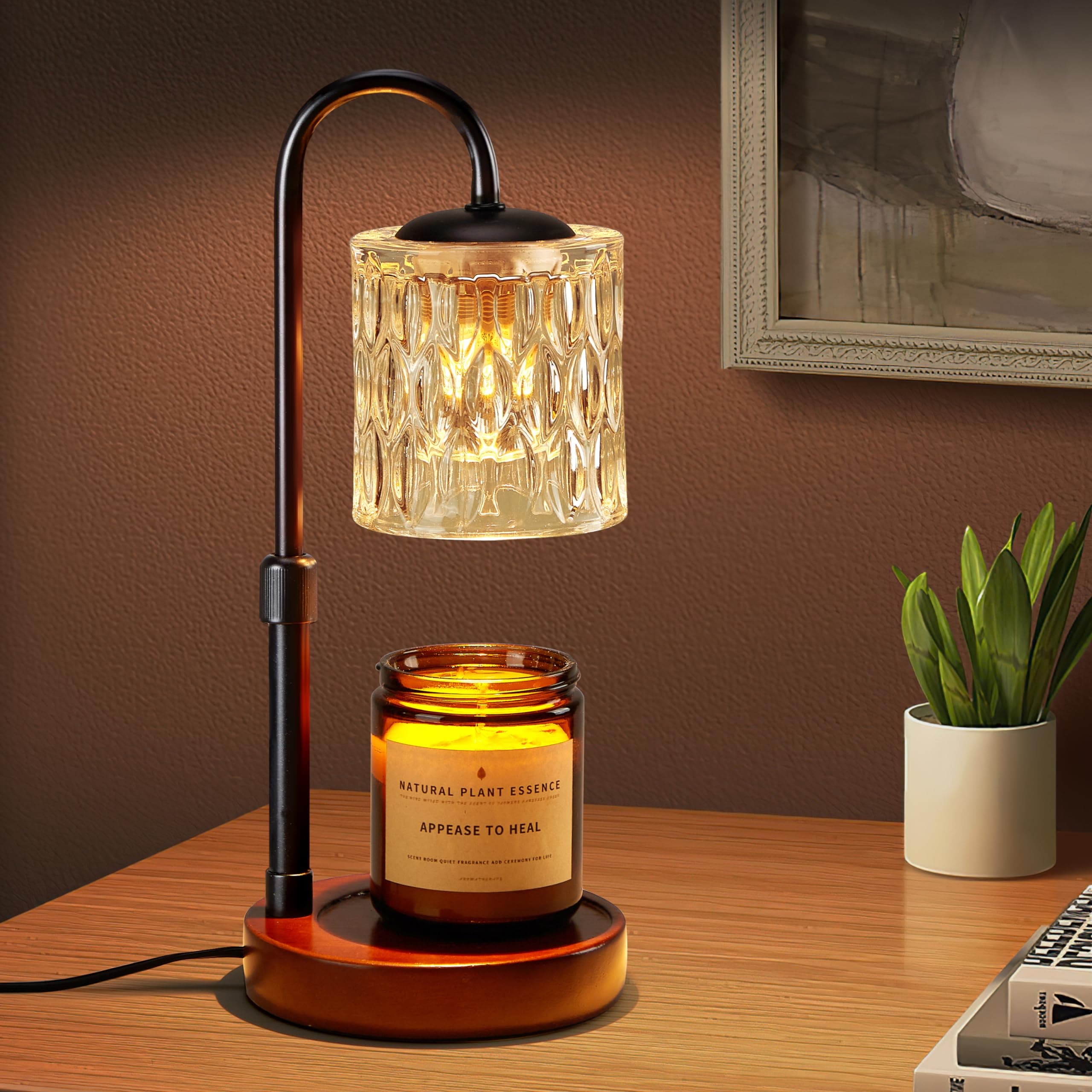 Briever Dimmable Candle Warmer Lamp with Timer for Jar Candles
