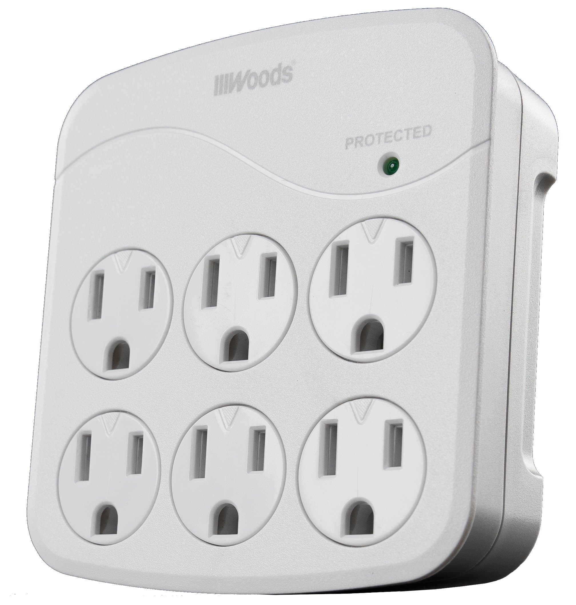 Surge Protector for Homes with 6 Outlets and 1440J Protection